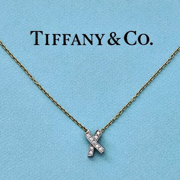 Tiffany & Co. Jewelry - Tiffany & Co. Paloma Picasso Signature X Graffiti Diamond 18k PT950 Necklace